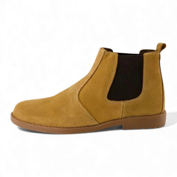 Camel Suede Chelsea Boots