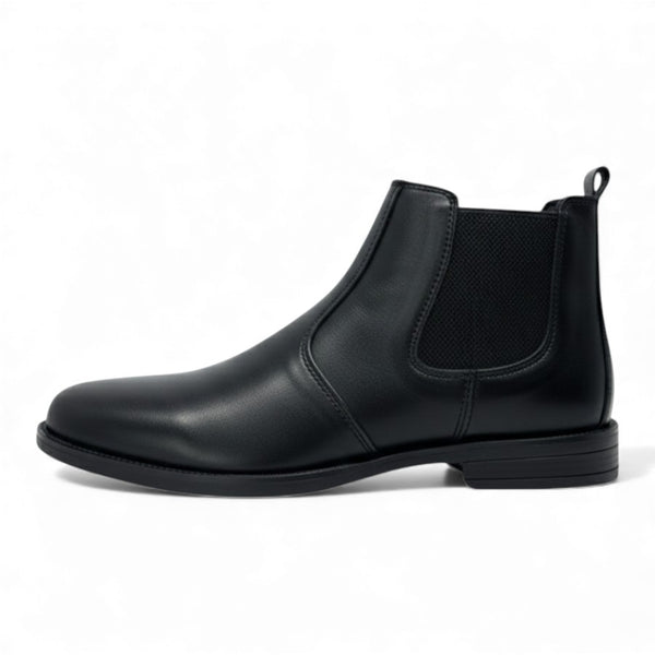 Matt Black Cow Leather Chelsea boots